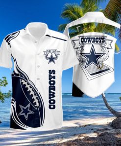 Dallas Cowboys Mens Fireball Summer Hawaiian Shirt And Short