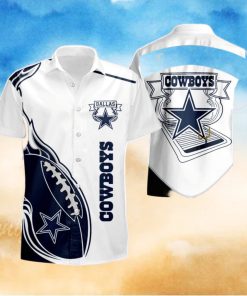 Dallas Cowboys Mens Fireball Summer Hawaiian Shirt And Short