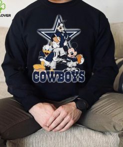 Dallas Cowboys Mickey Mouse Donald Duck Goofy Baseball Shirt