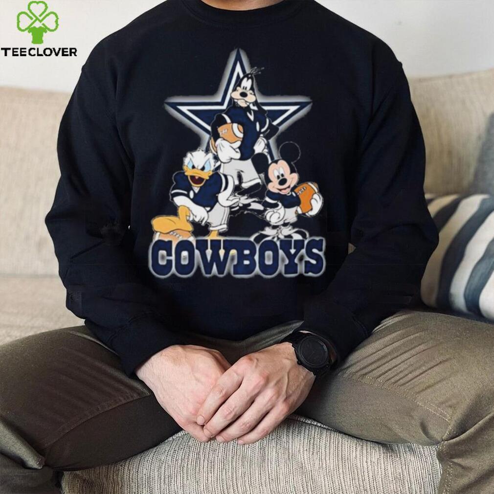 Dallas Cowboys Football Goofy Donald Duck And Mickey Mouse T