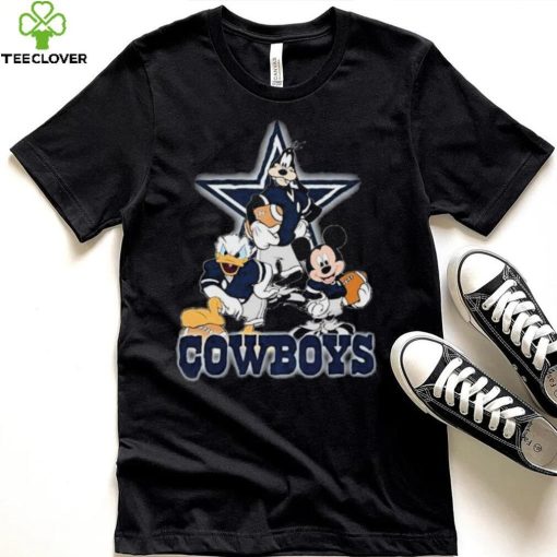 Dallas Cowboys Mickey Mouse Donald Duck Goofy Baseball Shirt