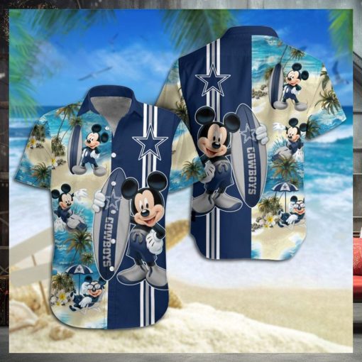 Dallas Cowboys Mickey Mouse Hawaiian Shirt