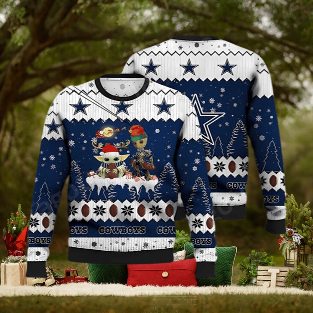 Dallas Cowboys Baby Yoda Ugly Christmas Sweater