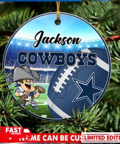 Dallas Cowboys NFL Fans Christmas Ornament Custom Name