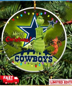 Dallas Cowboys NFL Funny Grinch Christmas Ornament