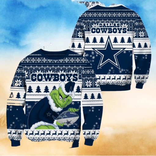 Dallas Cowboys NFL Grinch Christmas Ugly Sweater Fans Gift Funny For Men And Women