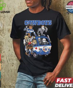 Dallas Cowboys NFL Horror Characters Movie Hippie Halloween Shirt