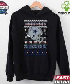 Dallas Cowboys NFL football Christmas helmet shirt