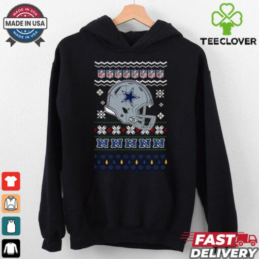 Dallas Cowboys NFL football Christmas helmet shirt