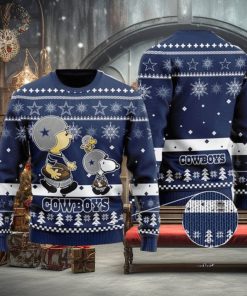 Dallas Cowboys Peanuts Snoopy Charlie Brown Knitting Pattern 3D Print Ugly Sweater