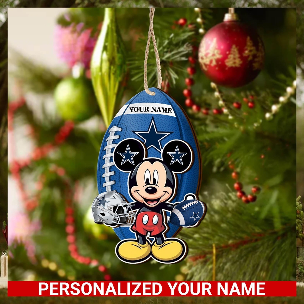 Dallas Cowboys Personalized Your Name Mickey Mouse And NFL Team Ornament SP161023168ID03 Dallas Cowboys Personalized Your Name Mickey Mouse And NFL Team Ornament SP161023168ID03