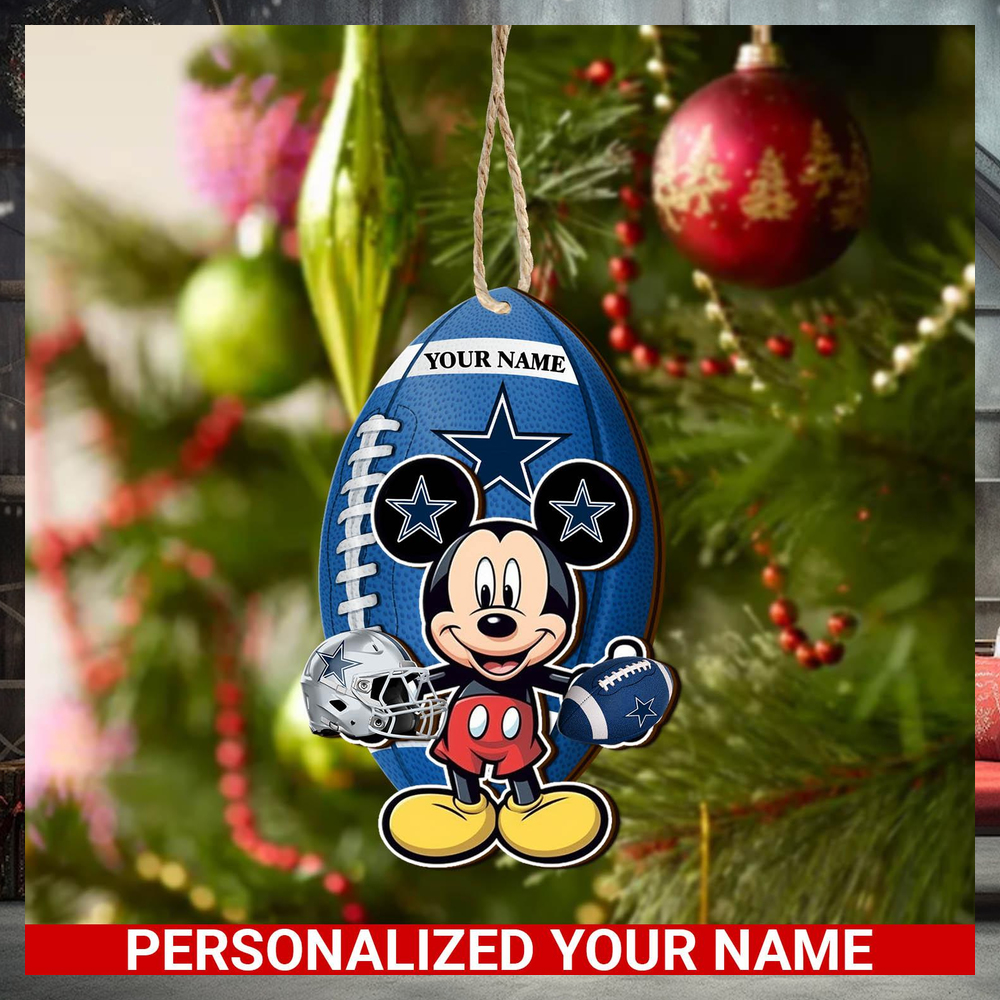 Dallas Cowboys Personalized Your Name Mickey Mouse And NFL Team Ornament SP161023168ID03 Dallas Cowboys Personalized Your Name Mickey Mouse And NFL Team Ornament SP161023168ID03
