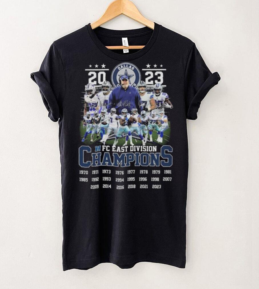 Dallas Cowboys Players 2023 NFC East Division Champions Signatures Shirt Dallas Cowboys Players 2023 NFC East Division Champions Signatures Shirt