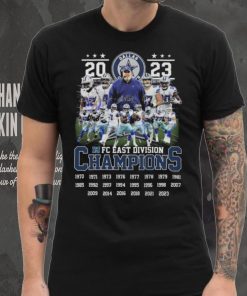 Dallas Cowboys Players 2023 NFC East Division Champions Signatures Shirt 7 Dallas Cowboys Players 2023 NFC East Division Champions Signatures Shirt