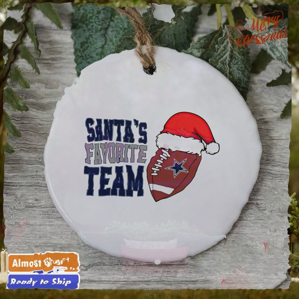 Dallas Cowboys Santa’s favorite team Christmas ornament