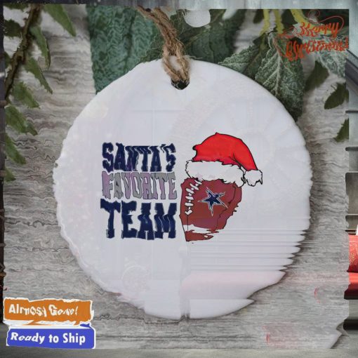 Dallas Cowboys Santa’s favorite team Christmas ornament