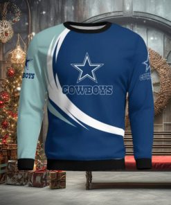 Dallas Cowboys Simple Vintage 3D Sweater Christmas Gift For Fans