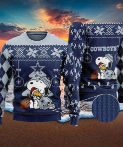Dallas Cowboys Snoopy And Woodstock 2023 Ugly Christmas Sweater