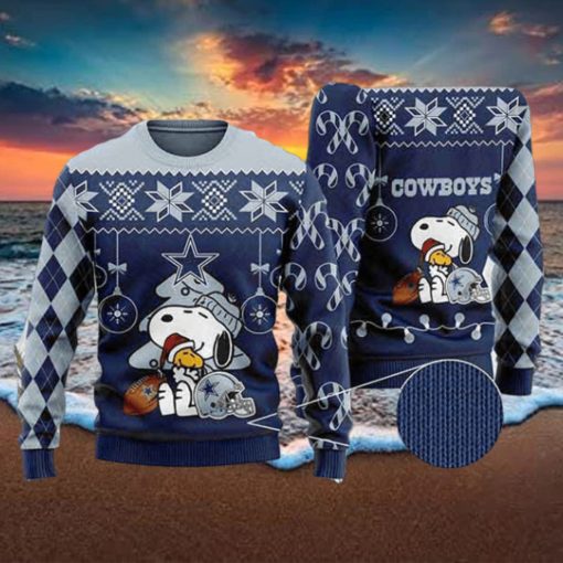 Dallas Cowboys Snoopy And Woodstock 2023 Ugly Christmas Sweater