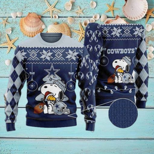 Dallas Cowboys Snoopy And Woodstock 2023 Ugly Christmas Sweater