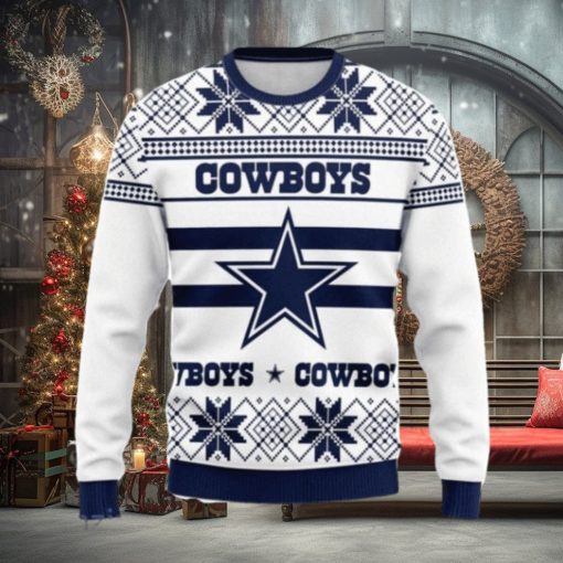 Dallas Cowboys Snowflake Christmas  ugly weater