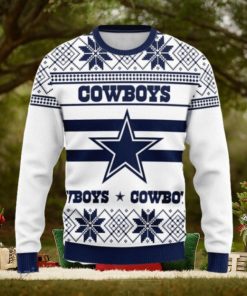 Dallas Cowboys Snowflake Christmas ugly weater