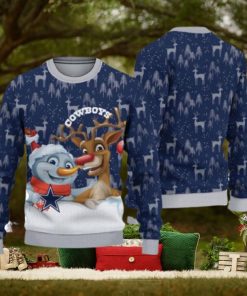 Dallas Cowboys Snowman Reindeer Ugly Christmas Sweater 3D Gift For Fans