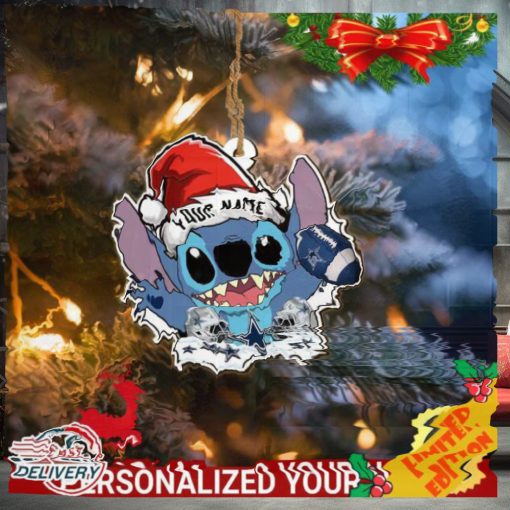 Dallas Cowboys Stitch Ornament NFL Christmas With Stitch Ornament