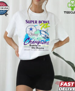 Dallas Cowboys Super Bowl Champions 1975 New Orleans Shirt featuring a retro design that honors the Cowboys' historic Super Bowl victory in 1975. Celebrate the team's legacy and iconic win in New Orleans with this classic, commemorative apparel.