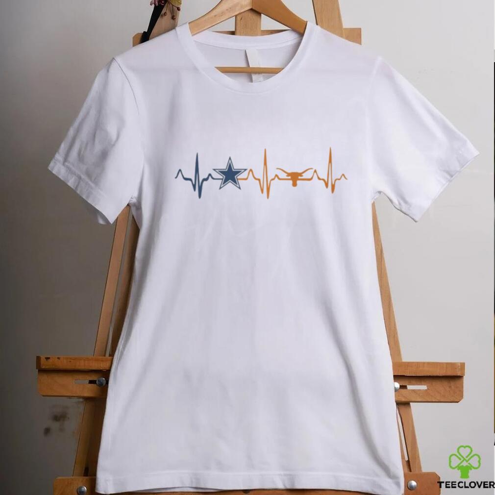 Dallas Cowboys Texas Longhorns Heartbeat Shirt Dallas Cowboys Texas Longhorns Heartbeat Shirt