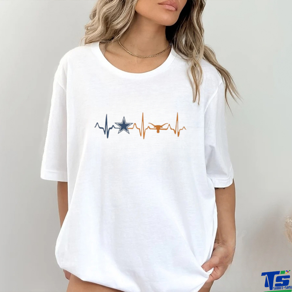Dallas Cowboys Texas Longhorns Heartbeat Shirt Dallas Cowboys Texas Longhorns Heartbeat Shirt