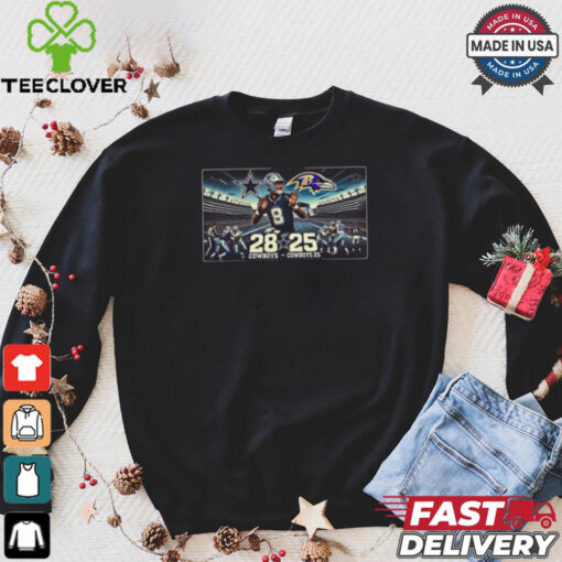 Dallas Cowboys Wins 28 25 Baltimore Ravens 2024 NFL Week 3 Final Score Shirt