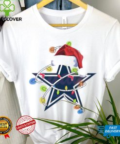 Dallas Cowboys With Santa Hat And Christmas Light Shirt 3 Dallas Cowboys With Santa Hat And Christmas Light Shirt