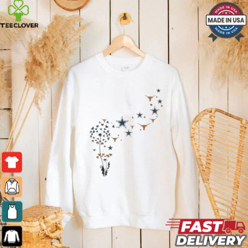 Dallas Cowboys X Texas Longhorns Floral Dandelion Shirt