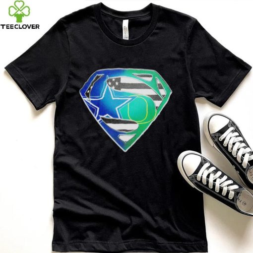 Dallas Cowboys and Oregon Ducks Superman Sports Logo shirt