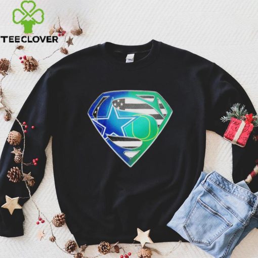 Dallas Cowboys and Oregon Ducks Superman Sports Logo shirt