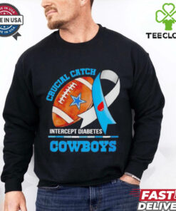 Dallas Cowboys crucial catch intercept diabetes hoodie, sweater, longsleeve, shirt v-neck, t-shirt