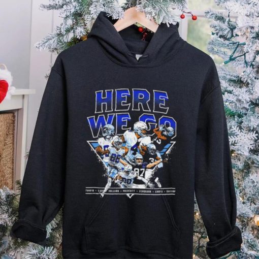 Dallas Cowboys football here we go players action pose draw hoodie, sweater, longsleeve, shirt v-neck, t-shirt