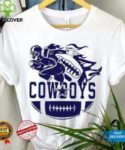 Dallas Cowboys football player half a ball logo shirt