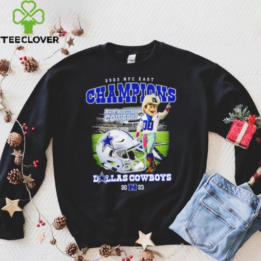 Dallas Cowboys mascot 2023 NFC East Champions how bout them Cowboys hoodie, sweater, longsleeve, shirt v-neck, t-shirt