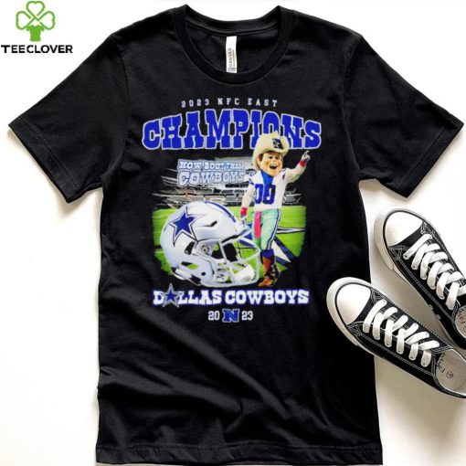 Dallas Cowboys mascot 2023 NFC East Champions how bout them Cowboys hoodie, sweater, longsleeve, shirt v-neck, t-shirt