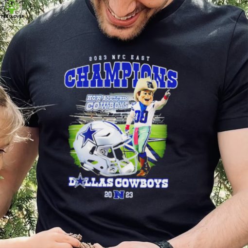 Dallas Cowboys mascot 2023 NFC East Champions how bout them Cowboys hoodie, sweater, longsleeve, shirt v-neck, t-shirt