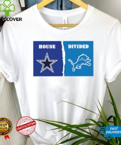 Dallas Cowboys vs Detroit Lions football house divided logo 2024 shirt