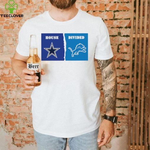 Dallas Cowboys vs Detroit Lions football house divided logo 2024 hoodie, sweater, longsleeve, shirt v-neck, t-shirt