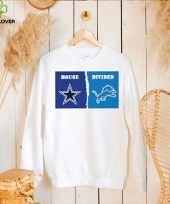 Dallas Cowboys vs Detroit Lions football house divided logo 2024 hoodie, sweater, longsleeve, shirt v-neck, t-shirt