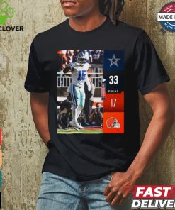 Dallas Cowboys wins 33 17 Cleveland Browns 2024 NFL Game final score shirt