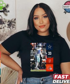 Dallas Cowboys wins 33 17 Cleveland Browns 2024 NFL Game final score shirt 2 Dallas Cowboys wins 33 17 Cleveland Browns 2024 NFL Game final score shirt