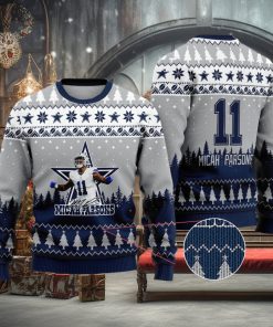 Dallas Cowboys – Micah Parsons #11 Custom Name And Number Ugly Christmas Sweater