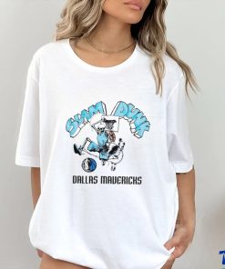 Dallas Maverick skeleton slam dunk shirt