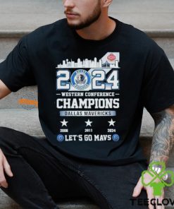 Dallas Mavericks 2024 Western Conference Champions Let’s Go Mavs Skyline Shirt